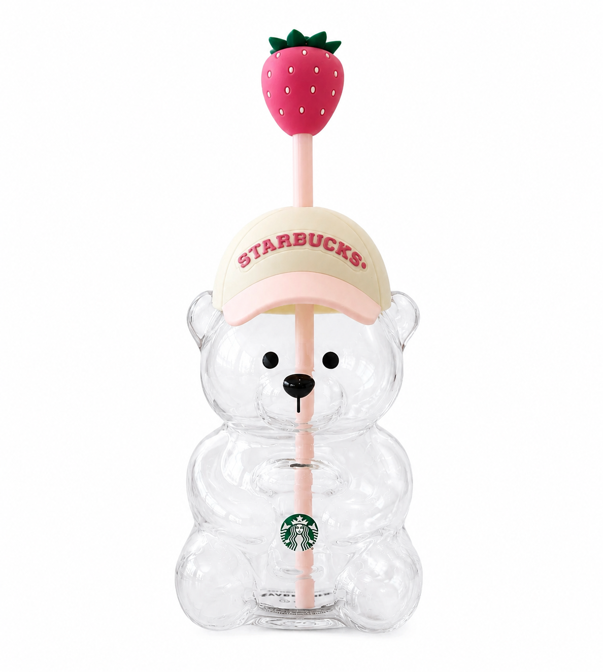 Limited Edition Bearista Glass Straw Cup