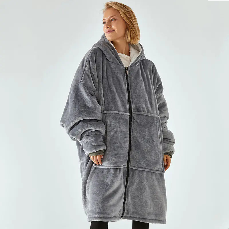 Blanket with Hooded Robe for Comfort