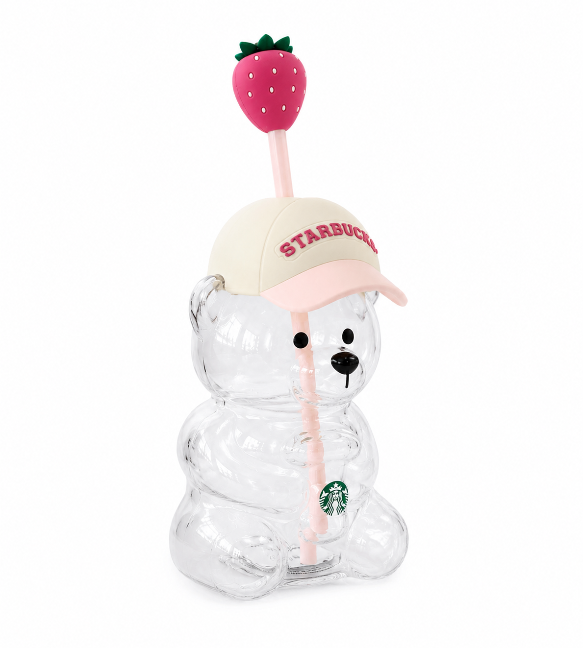 Limited Edition Bearista Glass Straw Cup