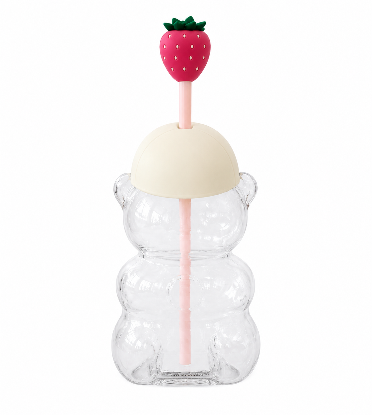 Limited Edition Bearista Glass Straw Cup