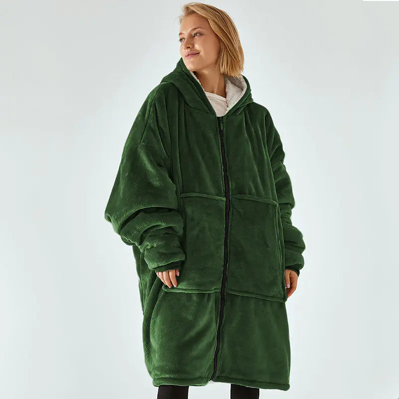 Blanket with Hooded Robe for Comfort