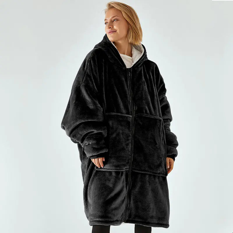 Blanket with Hooded Robe for Comfort