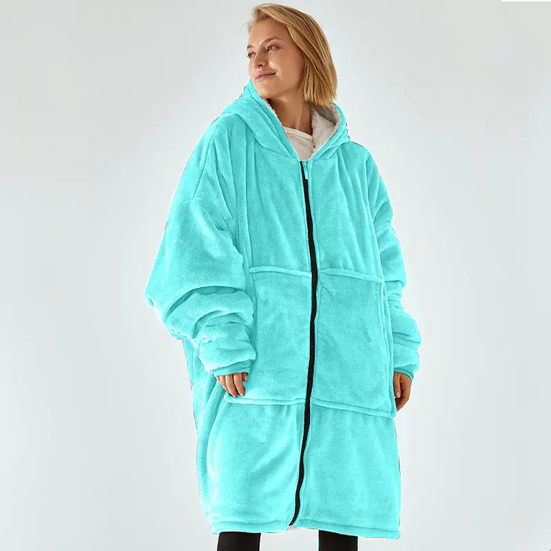 Blanket with Hooded Robe for Comfort