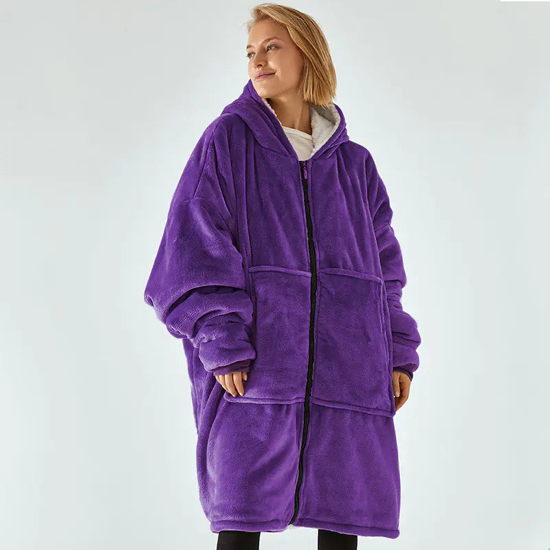 Blanket with Hooded Robe for Comfort