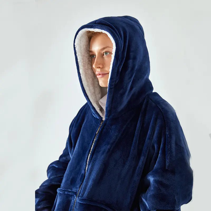 Blanket with Hooded Robe for Comfort